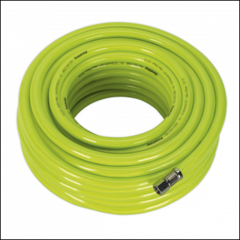 Sealey AHFC20 High-Visibility Air Hose with 1/4 inch BSP Unions 20m x 8mm