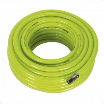 Sealey AHFC20 Air Hose High-Visibility 20m x Ø8mm with 1/4 inch BSP Unions
