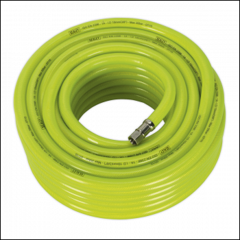 Sealey AHFC2038 Air Hose High-Visibility 20m x Ø10mm with 1/4 inch BSP Unions