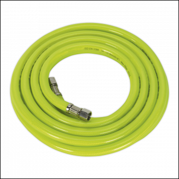 Sealey AHFC5 High-Visibility Air Hose with 1/4 inch BSP Unions 5m x 8mm