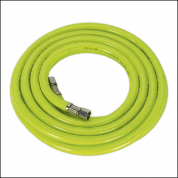 Sealey AHFC5 Air Hose High-Visibility 5m x Ø8mm with 1/4 inch BSP Unions