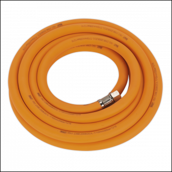Sealey AHHC538 High-Visibility Hybrid Air Hose with 1/4 inch BSP Unions 5m x 10mm