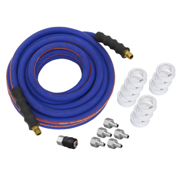 Sealey AHK05 Extra-Heavy-Duty High Flow Air Hose Kit with Couplings 15m x 13mm