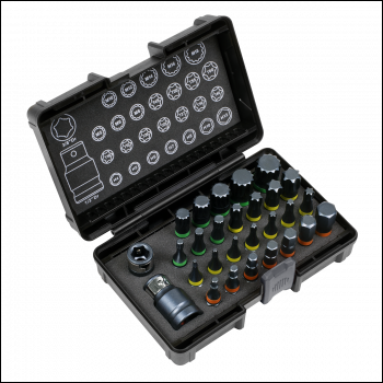 Sealey AK21902 Premier Impact TRX-Star*/Hex/Spline Bit Set 3/8 inch  & 1/2 inch Sq Drive 28pc