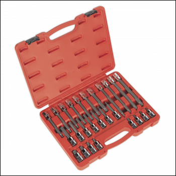 Sealey AK2195 Premier Spline Socket Bit Set 1/2 inch Sq Drive 26pc