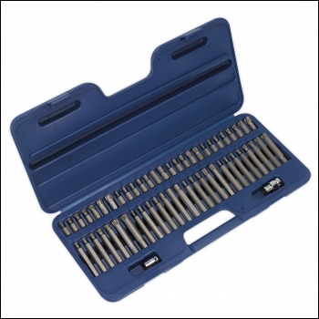 Sealey AK21956 Premier Security TRX-Star*/Hex/Ribe/Spline Bit Set 3/8 inch  & 1/2 inch Sq Drive 56pc