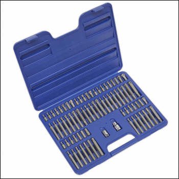Sealey AK21974 Premier TRX-Star/Security TRX-Star/Hex/Ribe/Spline Bit Set 3/8 inch  & 1/2 inch Sq Drive 74pc