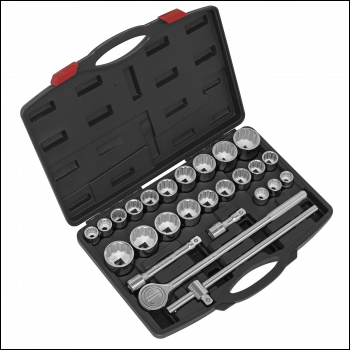Sealey AK2582 Premier Metric/Imperial Socket Set 3/4 inch Sq Drive 12-Point 26pc