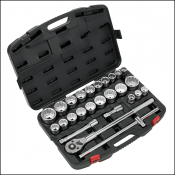 Sealey AK2584 Socket Set 26pc 3/4 inch Sq Drive 12-point WallDrive®