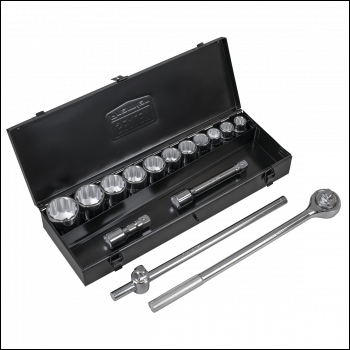 Sealey AK2585 Premier Socket Set 3/4 inch Sq Drive 12-Point 15pc