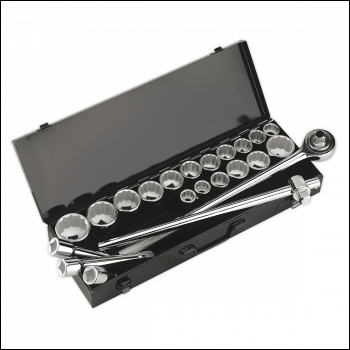Sealey AK259/CRV Premier Socket Set 3/4 inch Sq Drive 12-point 22pc