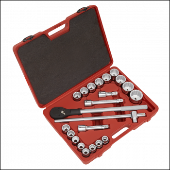 Sealey AK2598 Premier Socket Set 3/4 inch Sq Drive 12-point 22pc