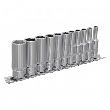 Sealey AK2671 Premier Imperial Deep Socket Set 1/4 inch Sq Drive 11pc