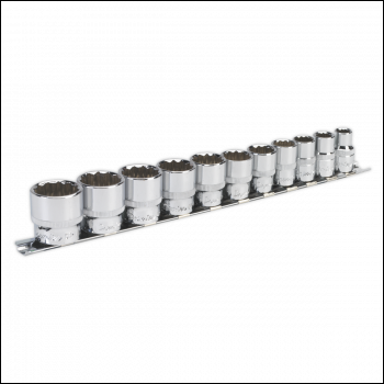 Sealey AK2672 Premier Imperial Socket Set 3/8 inch Sq Drive 12-point 11pc