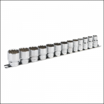 Sealey AK2674 Premier Imperial Socket Set 1/2 inch Sq Drive 12-point 13pc
