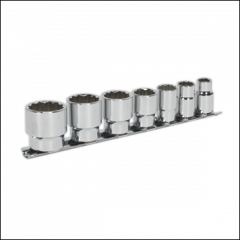 Sealey AK2676 Premier Whitworth Socket Set 3/8 inch Sq Drive 7pc