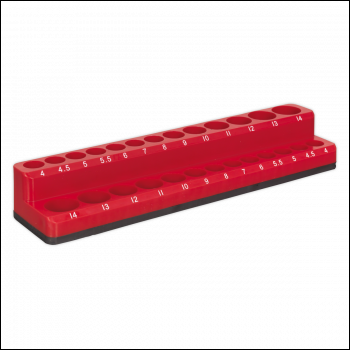 Sealey AK27085 Premier Socket Holder Magnetic 1/4 inch Sq Drive Capacity 26 Sockets