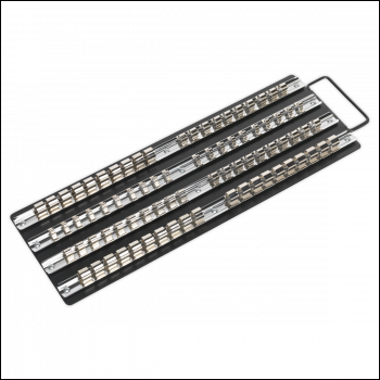 Sealey AK271B Socket Rail Tray Black 1/4 inch , 3/8 inch  & 1/2 inch Sq Drive