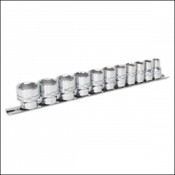 Sealey AK2740 Premier Imperial Lock-On™ Socket Set 3/8 inch Sq Drive 11pc