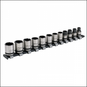 Sealey AK2741B Premier Black Lock-On™ Socket Set 3/8 inch Sq Drive 12pc