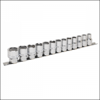 Sealey AK2742 Premier Lock-On™ Socket Set 1/2 inch Sq Drive 13pc