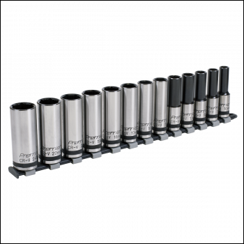 Sealey AK2745B Premier Black Deep Lock-On™ Socket Set 1/2 inch Sq Drive 13pc