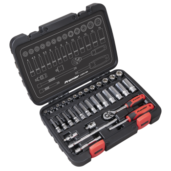 Sealey AK27480 Lock-On™ Socket Set 1/4 inch Sq Drive 32pc