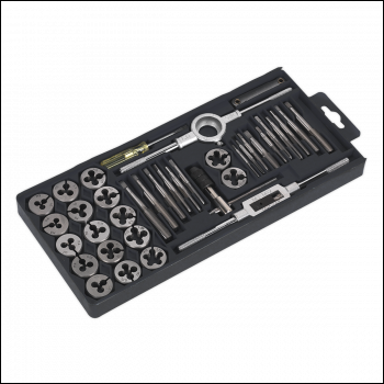 Sealey AK301 Metric Tap & Die Set Split Dies 40pc