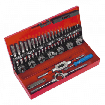 Sealey AK3015 Metric Tap & Die Set Split Dies 32pc