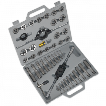 Sealey AK303 Metric Tap & Die Set Split Dies 45pc