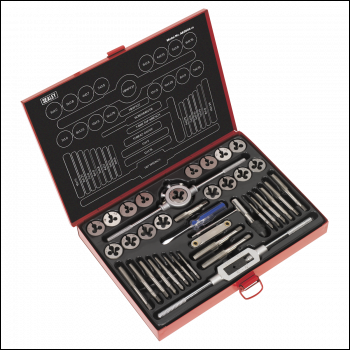Sealey AK3040 Metric Tap & Die Set Split Dies 40pc