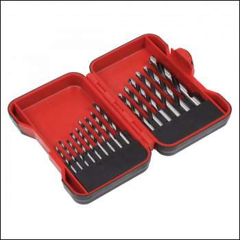Sealey AK3715W Brad Point Wood Drill Bit Set 15pc