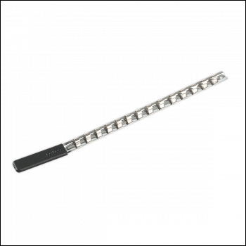 Sealey AK3814 Premier Socket Retaining Rail with 14 Clips 3/8 inch Sq Drive