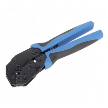 Sealey AK3863 Ratchet Crimping Tool Angled Head Insulated Terminals