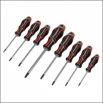 Sealey AK4323 Premier GripMAX® Security TRX-Star* Screwdriver Set 8pc - Red