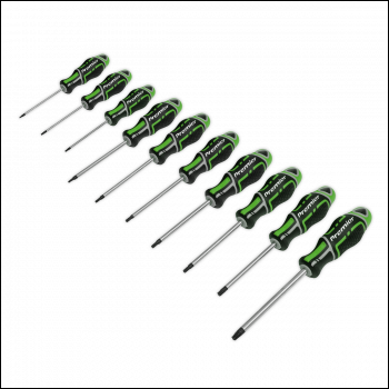 Sealey AK4324HV Premier GripMAX® TRX-Star* Screwdriver Set 10pc - Hi-Vis Green