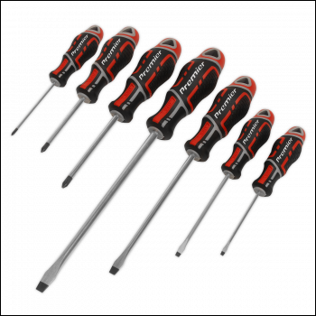 Sealey AK4325 Premier GripMAX® Screwdriver Set 7pc - Red
