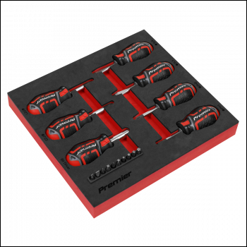 Sealey AK4371 Premier GripMAX® Stubby Screwdriver Set 17pc