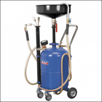 Sealey AK456DX Air Discharge Mobile Oil Drainer with Probes 35L