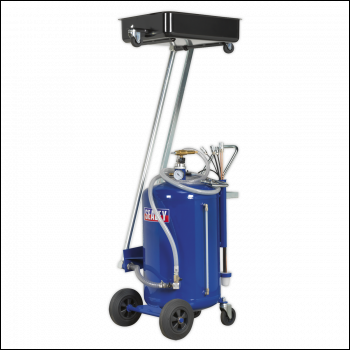 Sealey AK462DX Cantilever Air Discharge Mobile Oil Drainer with Probes 80L