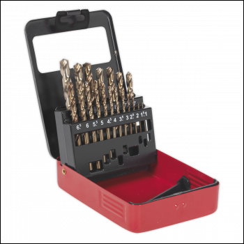 Sealey AK4701 HSS Cobalt Fully Ground Drill Bit Set 19pc