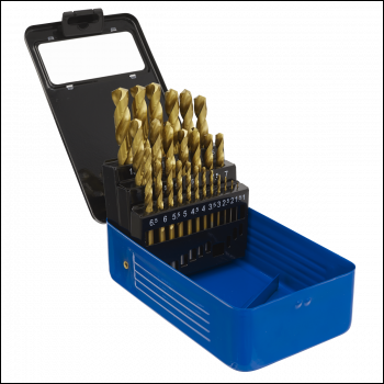 Sealey AK4725 HSS Fully Ground Drill Bit Set 25pc - DIN 338