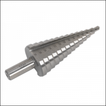 Sealey AK4745 Double Flute HSS 4341 Step Drill Bit 4-30mm