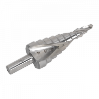 Sealey AK4747 Double Spiral HSS 4341 Step Drill Bit 4-22mm