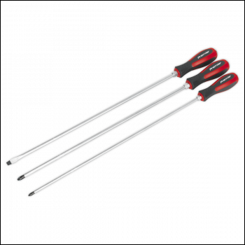 Sealey AK4935 Premier Extra-Long Hammer-Thru Screwdriver Set 450mm 3pc