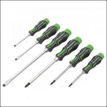 Sealey AK4940HV Premier Hammer-Thru Screwdriver Set 6pc - Hi-Vis Green