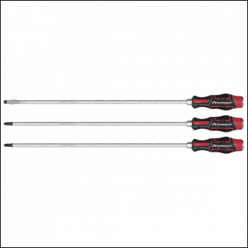 Sealey AK4942 Premier Extra-Long Hammer-Thru Screwdriver Set 450mm 3pc
