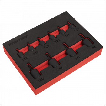Sealey AK5526 Premier Low Profile TRX-Star* Impact Socket Bit Set 1/4 inch  & 3/8 inch Sq Drive 10pc