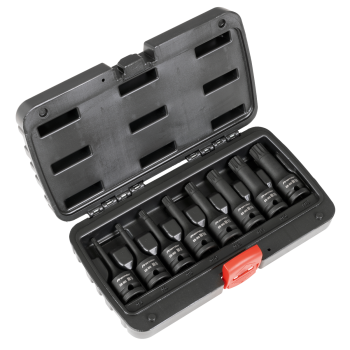 Sealey AK5604 Premier Spline Impact Socket Bit Set 1/2 inch Sq Drive 8pc