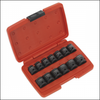 Sealey AK5613LP Premier Low Profile Impact Socket Set 1/2 inch Sq Drive 13pc